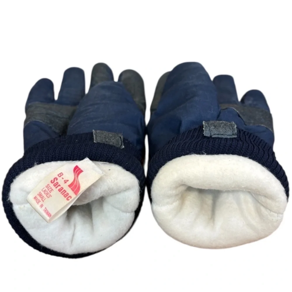 Saranac Women’s Navy Blue Insulated Winter Gloves Size Small